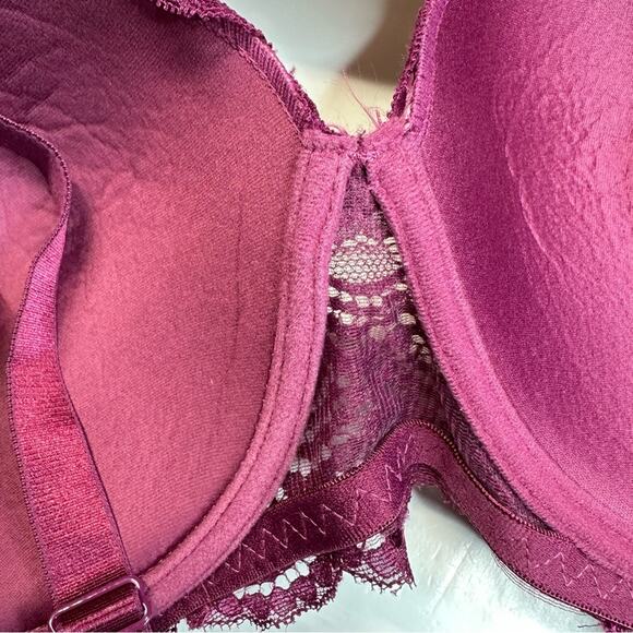 Black Fuchsia Convertible Padded Underwire Bra Purple/Burgundy/Wine Size 44D EUC - Picture 3 of 10